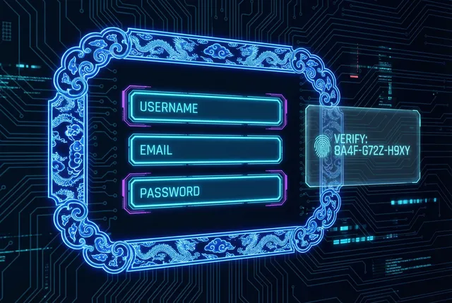 王者棋牌 赛博居民身份认证表单界面